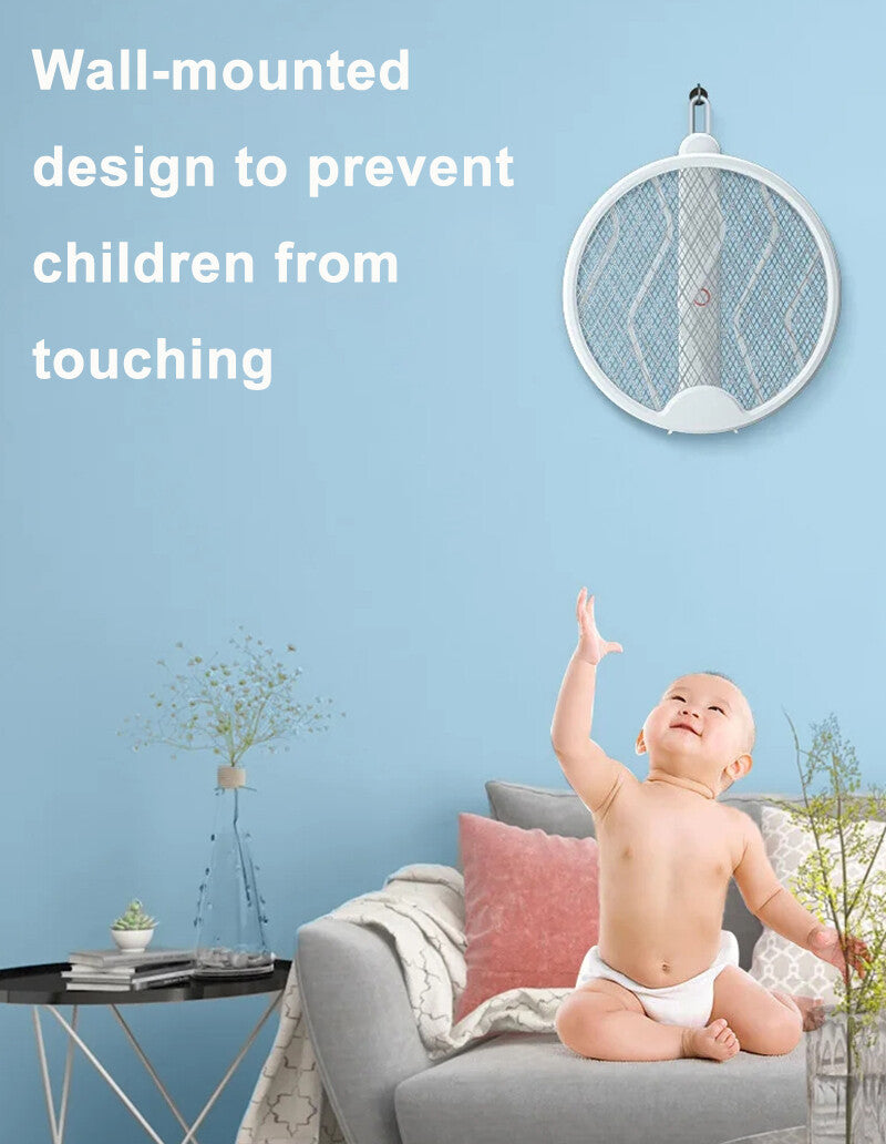 5IN1 Electric Mosquito Zapper Fly Insect Killer Bug Swatter Rechargeable Racket