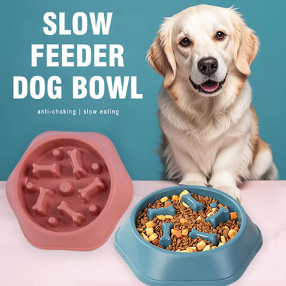 Slow Feeder Dog Bowl Anti-Choking Puppy Food Bowl Anti-Slip Pet Slow Eating Dog Dishes Puzzle Feeders for Dogs Small Medium