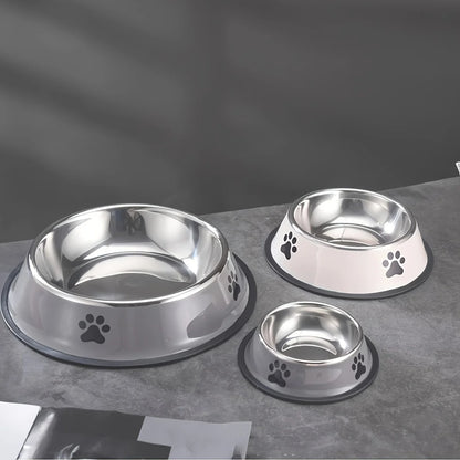 1PC Stainless Steel Pet Bowl Cat Bowl Dog Food Bowl Multi-Specification Anti-Fall Food Bowl Food Bowl Feeding Pet Supplies