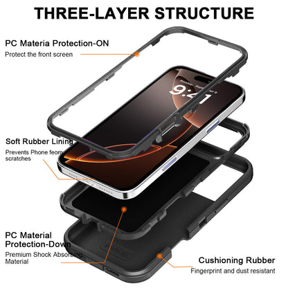 For Iphone 16 14 13 11 15 17 Pro Max 16E Case Rugged Shockproof Heavy Duty Cover