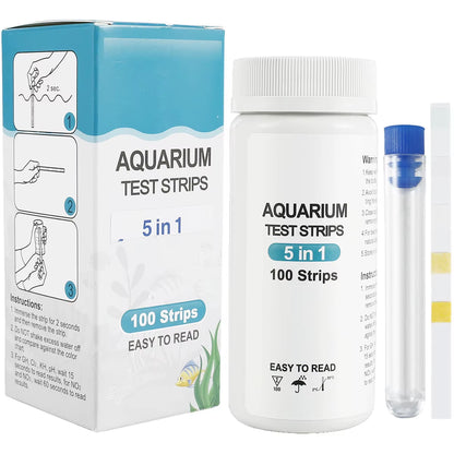 100Pcs 7 in 1 Water Quality Test Strips Fish Tank Test Kit Nitrate/Ph Total Hardness Test Strip Aquarium Water for Pisciculture