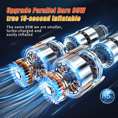 Tire Inflator Portable Air Compressor,150Psi 12V DC 6000Mah Cordless Car Air Pump,Electric Tire Pump with Auto-Off,Rechargeable,Led Lights,Digital Pressure Gauge,Fast Inflate,For Cars,Bike,Ball