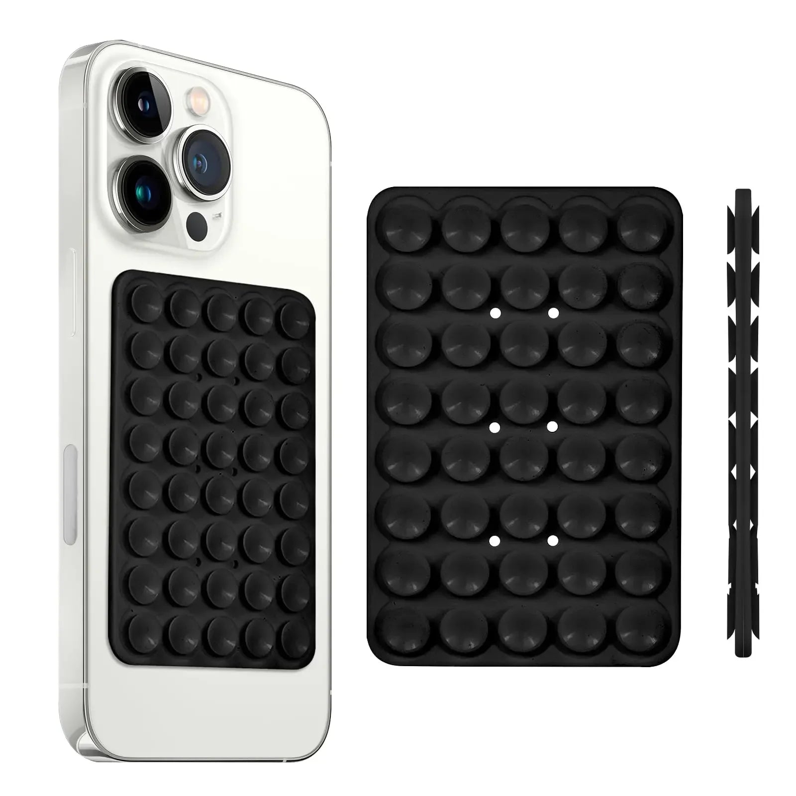 Universal Suction Cup Phone Holder Case Mount Double-Sided Silicon Sticky Phone Stand Android Selfies Hands-Free Strong Grip