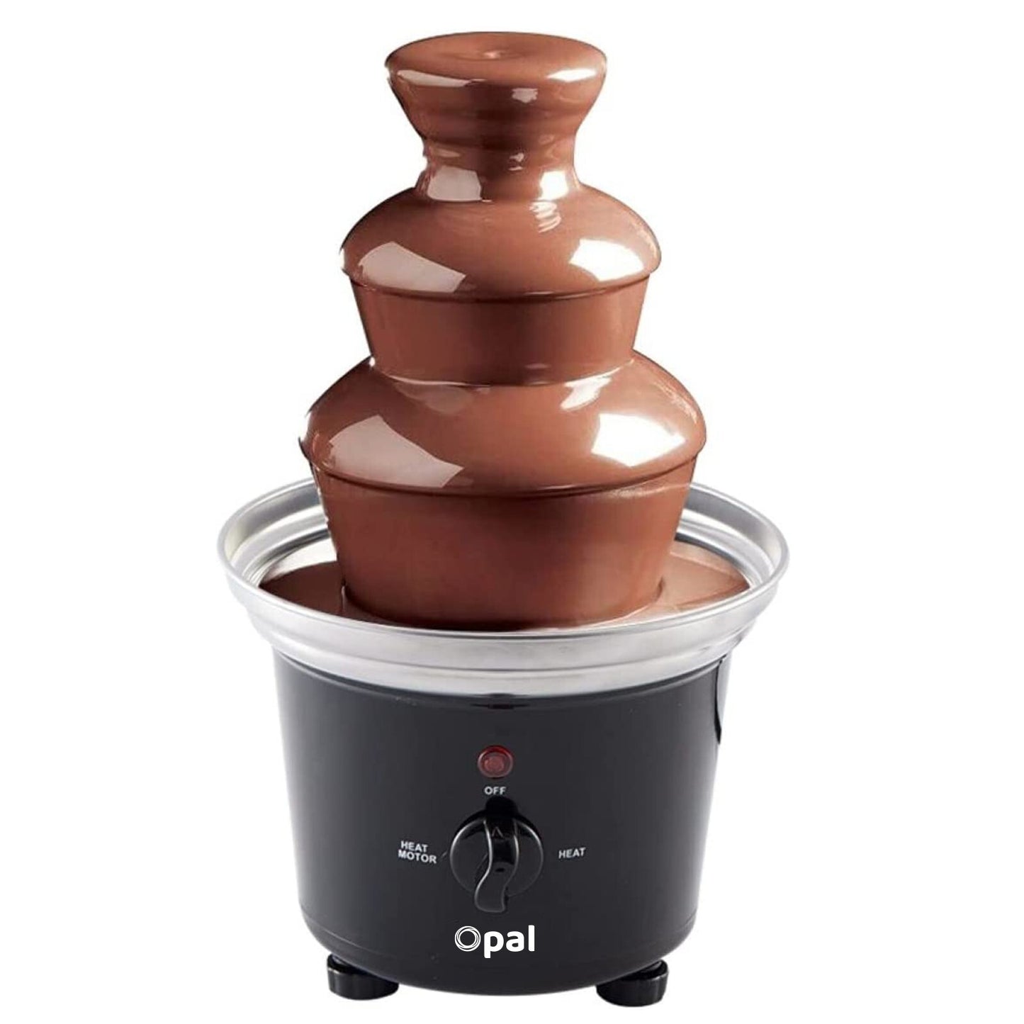 New Large 3-Tier Stainless Steel Chocolate Fondue Fountain with 500Ml Capacity