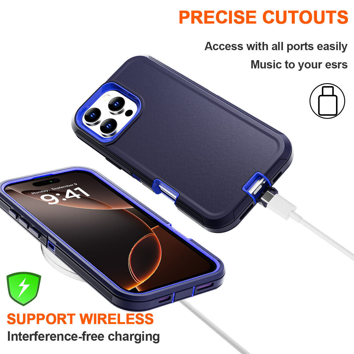 For Iphone 16 14 13 11 15 17 Pro Max 16E Case Rugged Shockproof Heavy Duty Cover