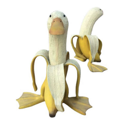 Banana Duck Art Statue, Garden Yard Outdoor Decor, Cute Funny Whimsical Peeled Banana Duck Figurines Decoration Ornaments