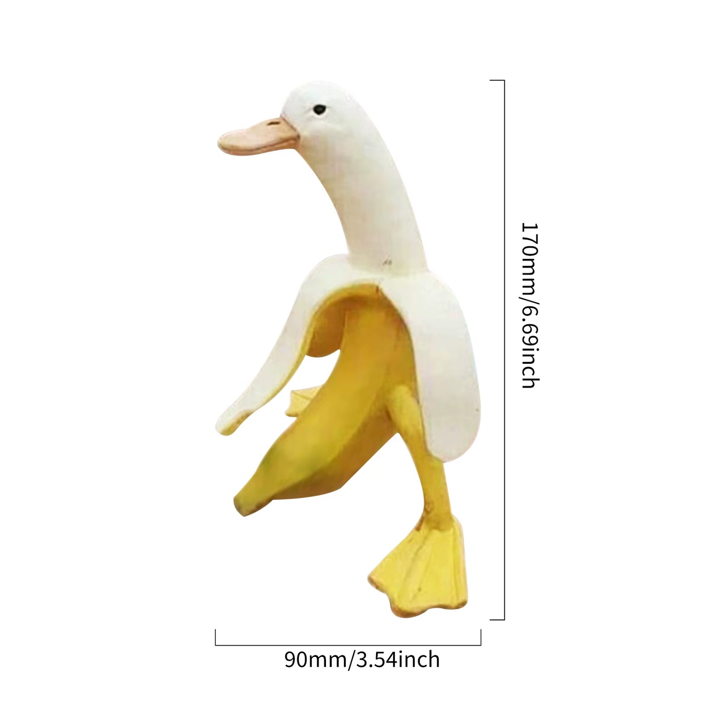 Banana Duck Art Statue, Garden Yard Outdoor Decor, Cute Funny Whimsical Peeled Banana Duck Figurines Decoration Ornaments