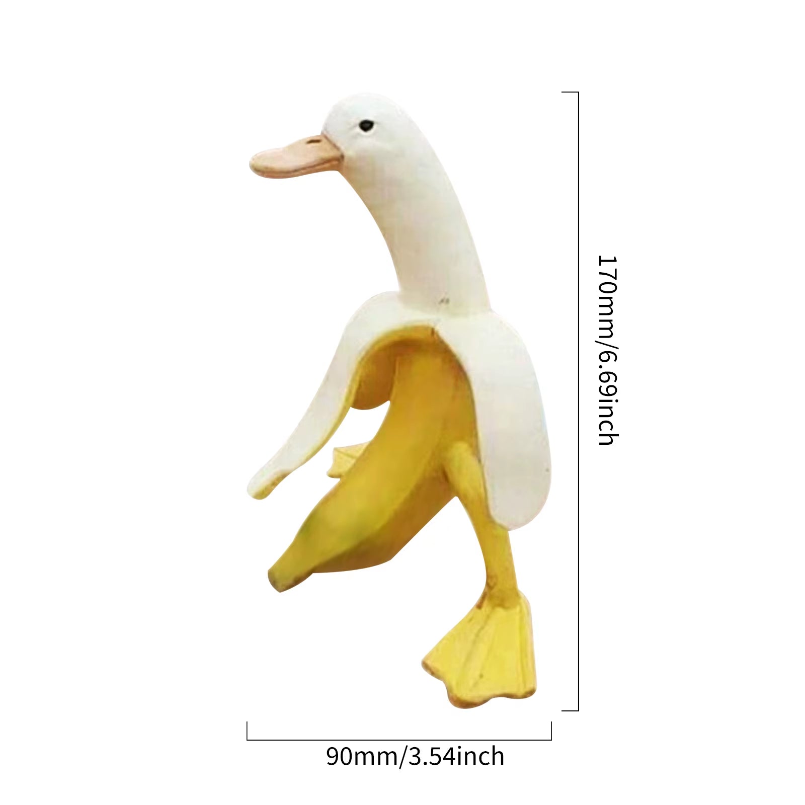 Banana Duck Art Statue, Garden Yard Outdoor Decor, Cute Funny Whimsical Peeled Banana Duck Figurines Decoration Ornaments