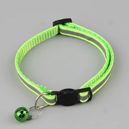 12 Colors Reflective Cats Bells Collars Adjustable Dog Leash Pet Collar for Cats and Small Dogs Pet Supplies