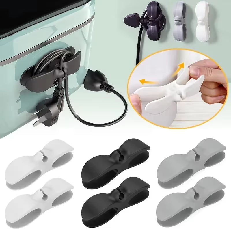 2Pcs Cord Winder Organizer for Kitchen Appliance Cord Wrapper Cable Management Clip Holder for Air Fryer Coffee Machine Fixer