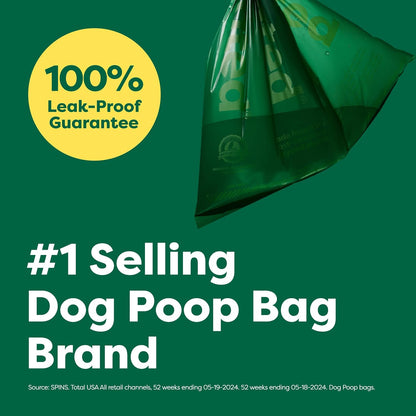 Dog Poop Bags, 270 Extra Thick and Strong Poop Bags for Dogs, Guaranteed Leak-Proof, Unscented, 18 Rolls, 15 Doggy Bags per Roll, Each Dog Poop Bag Measures 9 X 13 Inches