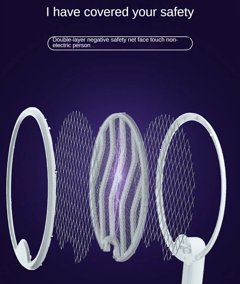 5IN1 Electric Mosquito Zapper Fly Insect Killer Bug Swatter Rechargeable Racket