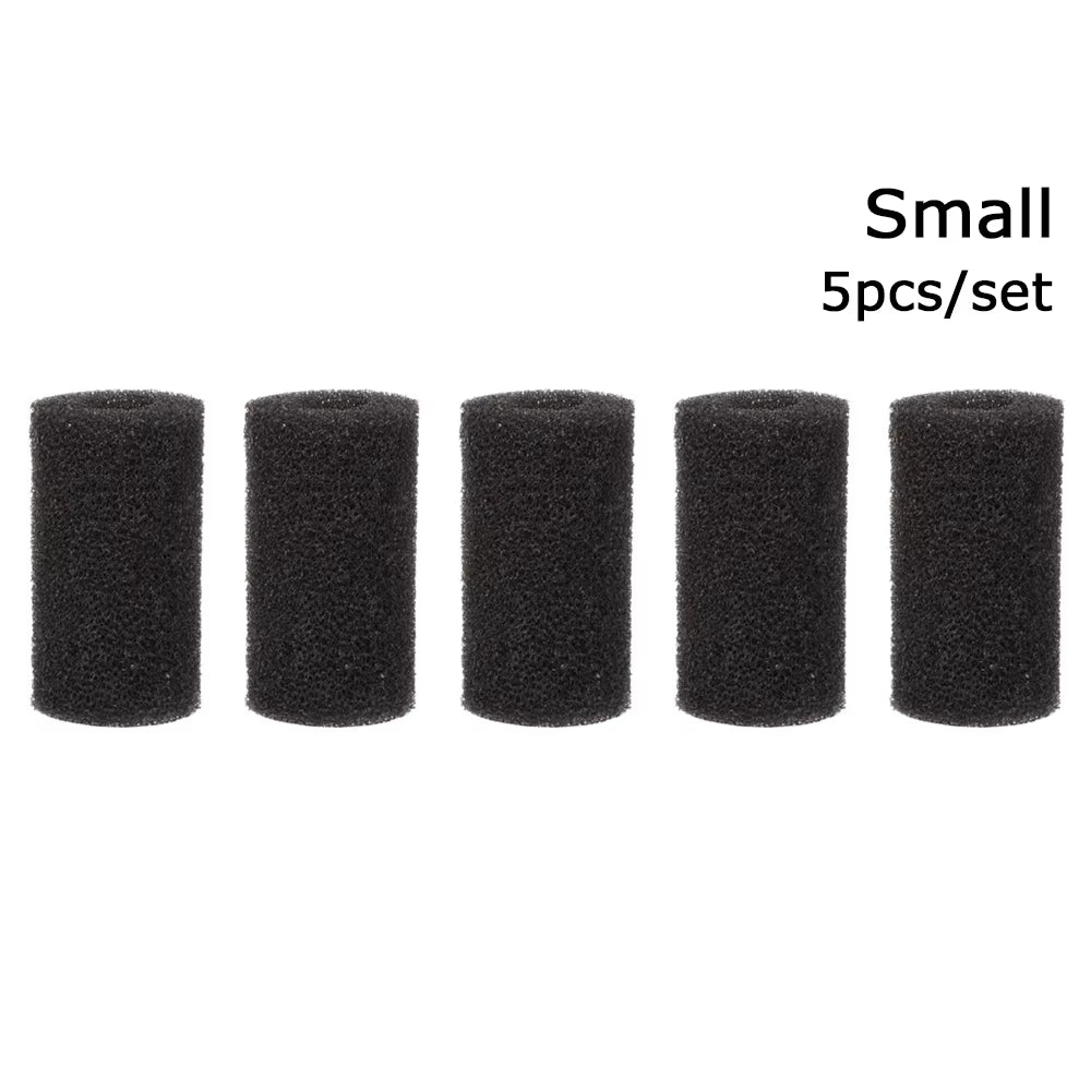 5 Pcs/Set Aquarium Biochemical Filter Sponge Fish Tank Inlet Water Pre-Filter Sponge Cartridge Replacement Filter Protector