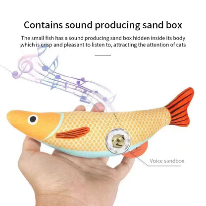Cat Toy Catnip 3D Simulation Fish Goldfish Kitten Toys Pillowfish Interactive Sounding Cat Chew Bite Plush Toys Cat Supplies