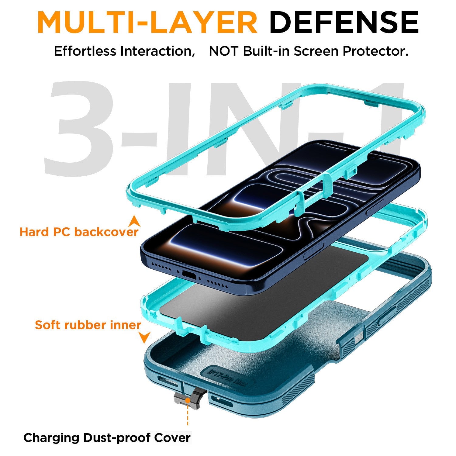 For Iphone 16 14 13 11 15 17 Pro Max 16E Case Rugged Shockproof Heavy Duty Cover