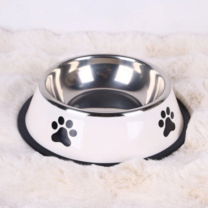 1PC Stainless Steel Pet Bowl Cat Bowl Dog Food Bowl Multi-Specification Anti-Fall Food Bowl Food Bowl Feeding Pet Supplies