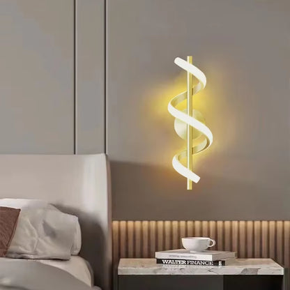 LED Wall Lamp Luxury Black White Gold Wall Decorative Lights for Bedroom Bedside Living Room Corridor Stairs Home Indoor Sconces