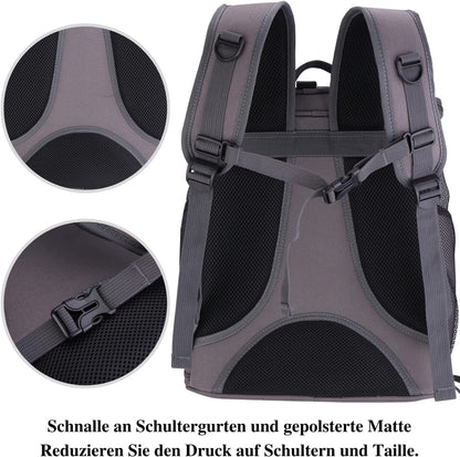 Pet Carrier Canvas Bubble Backpack, Breathable Capsule Portable Pet Backpack