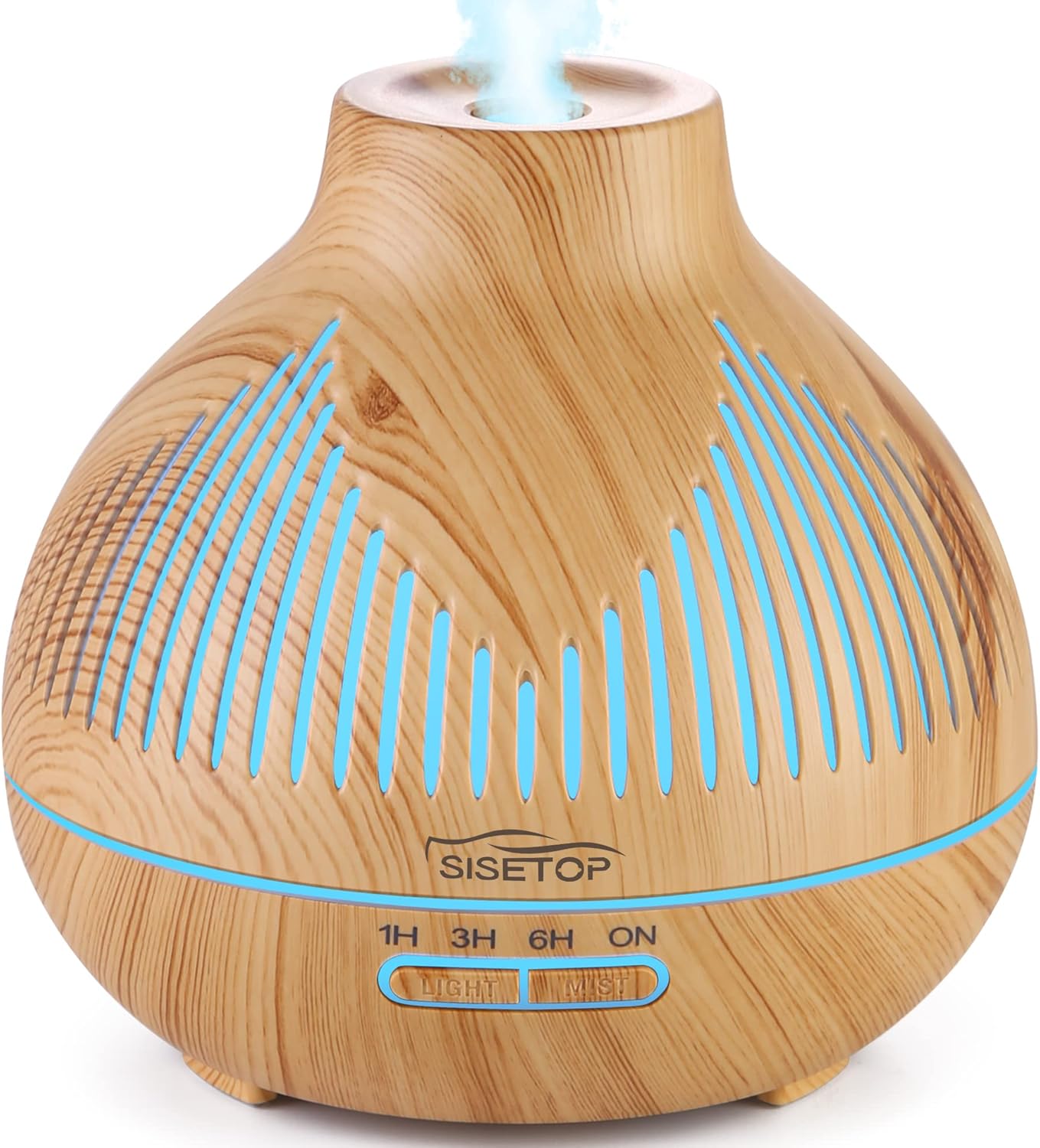 Oil Diffuser, 400ML Essential Oil Diffuser, 6 in 1 Diffuser & Humidifier with 3 Mist Modes & 5 Timers, Intermittent Mode up to 24H+, 14 Colors Mood Light, BPA Free for Baby, Kids, Yoga, Gift