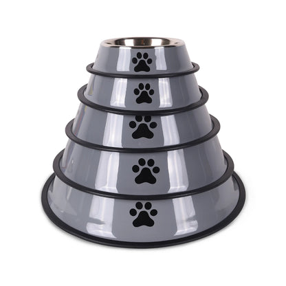1PC Stainless Steel Pet Bowl Cat Bowl Dog Food Bowl Multi-Specification Anti-Fall Food Bowl Food Bowl Feeding Pet Supplies