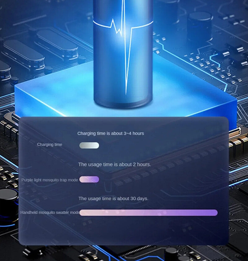 5IN1 Electric Mosquito Zapper Fly Insect Killer Bug Swatter Rechargeable Racket