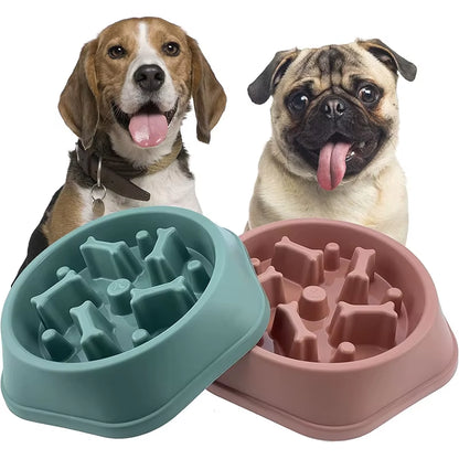 Slow Feeder Dog Bowl Anti-Choking Puppy Food Bowl Anti-Slip Pet Slow Eating Dog Dishes Puzzle Feeders for Dogs Small Medium