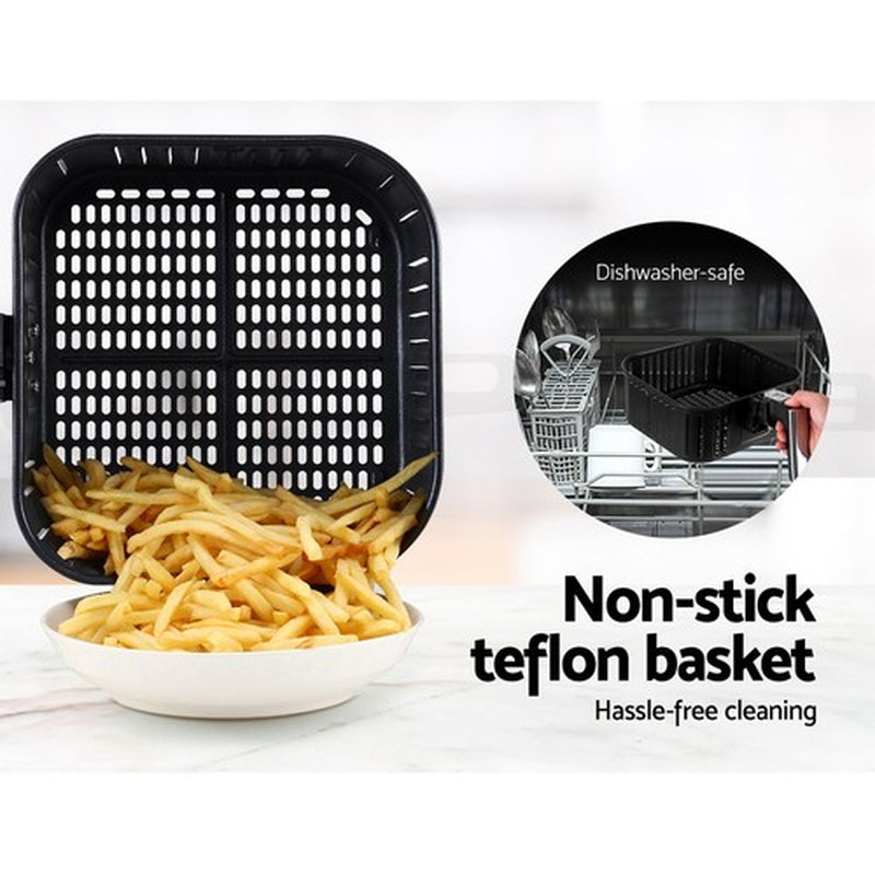 Devanti Air Fryer 7L LCD Fryers Kitchen Oven Airfryer Oil Free Healthy Cooker