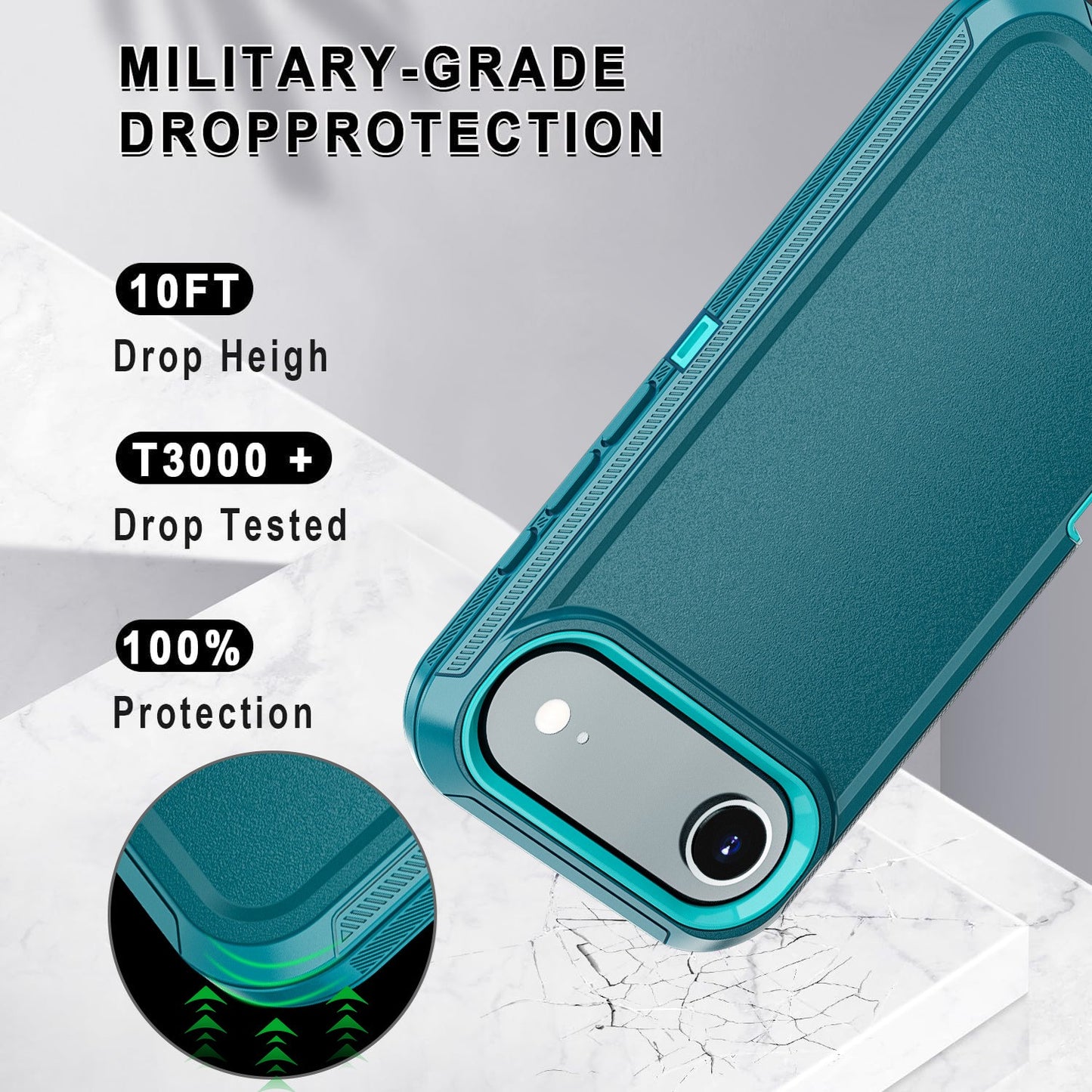 For Iphone 16 14 13 11 15 17 Pro Max 16E Case Rugged Shockproof Heavy Duty Cover