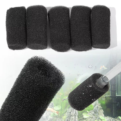 5 Pcs/Set Aquarium Biochemical Filter Sponge Fish Tank Inlet Water Pre-Filter Sponge Cartridge Replacement Filter Protector