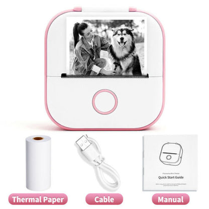 Mini Pocket Thermal Printer Bluetooth Wireless Photo Notes Inkless Sticker Paper