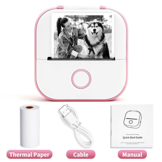Mini Pocket Thermal Printer Bluetooth Wireless Photo Notes Inkless Sticker Paper