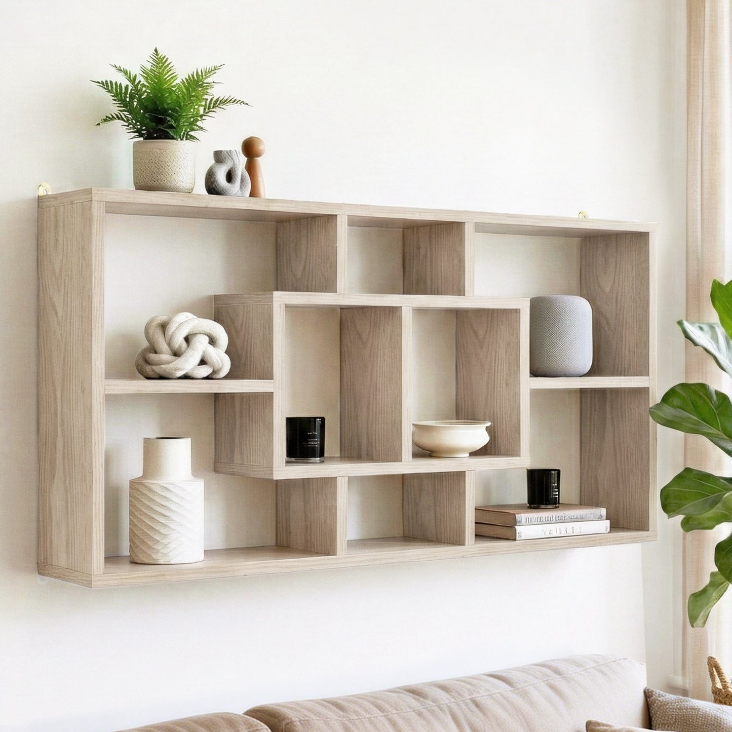 Artiss Floating Wall Shelves Bookshelf Wood