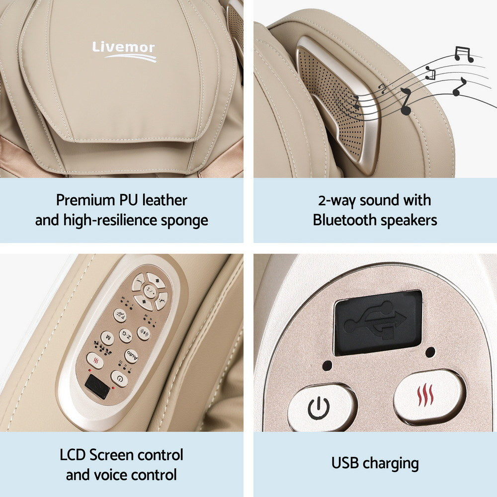 Livemor Massage Chair Electric Recliner Home Massager 3D OLIN