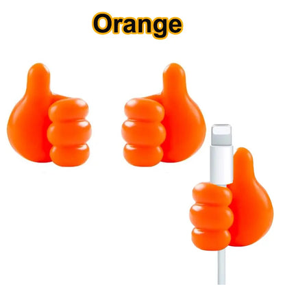2/5/10Pcs Self Adhesive Thumb Hook Multifunction Adhesive Cable Clip Holder Creative Silicone Thumb Wall Hooks for Home Office