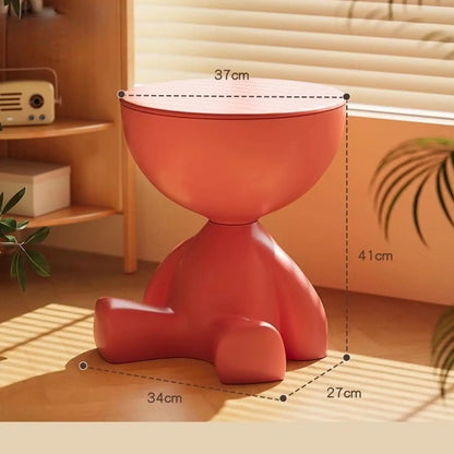 Creative Side End Table Flat Head Bedside Table Multifunction Sofa Side Edge Table for Household Office Minimalist Coffee Table