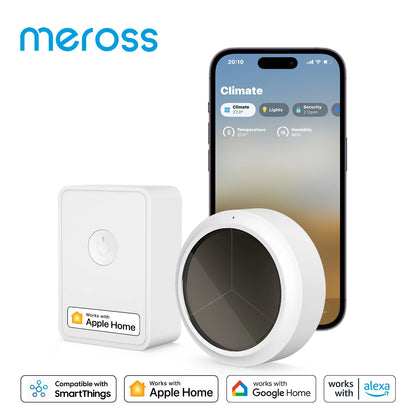 Homekit Wifi Smart Temperature Humidity Sensor Indoor Hygrometer Detector Remote Monitor Support Alexa Google Smartthings