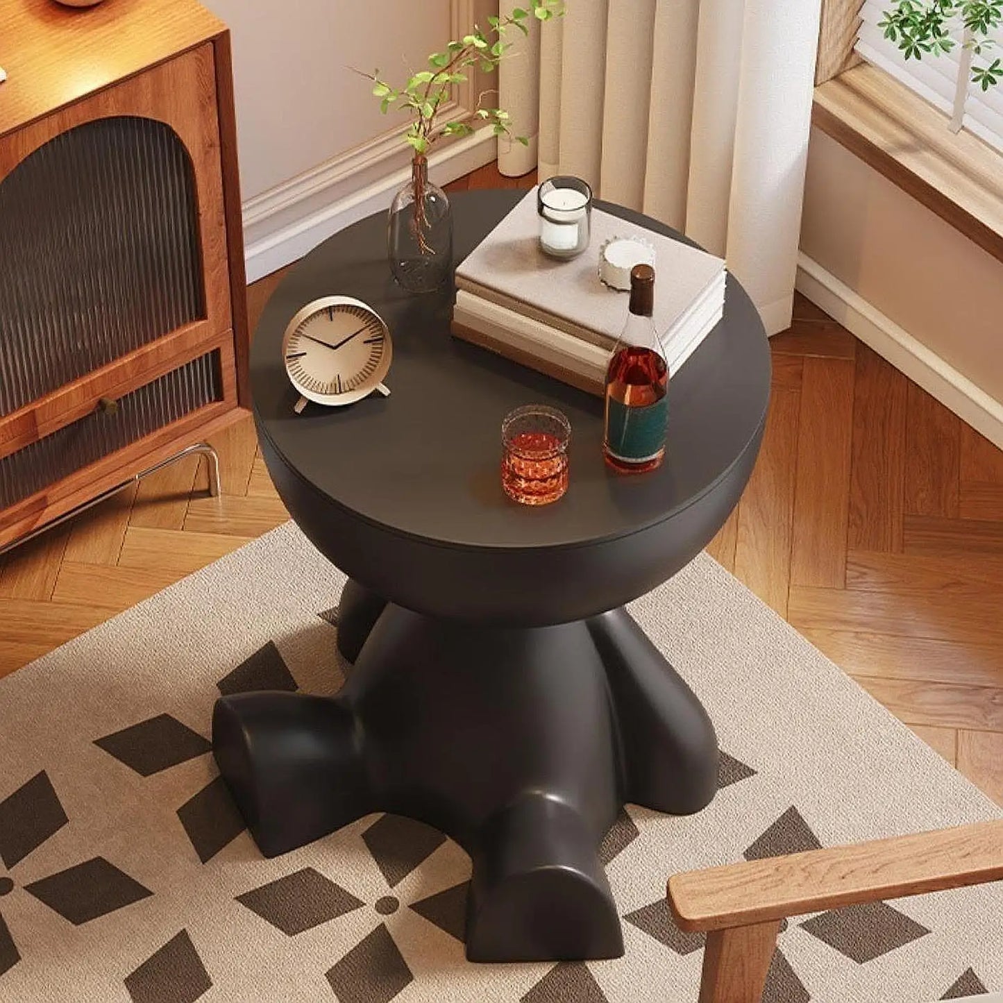 Creative Side End Table Flat Head Bedside Table Multifunction Sofa Side Edge Table for Household Office Minimalist Coffee Table
