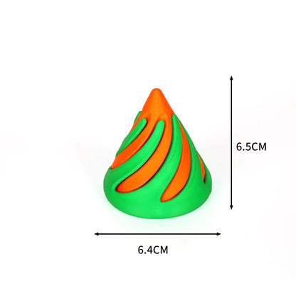 Kids 3D Printed Spiral Cone Fidgeting Toy Impossible Pyramid Passthrough Sculpture Antistress Anxiety Relieving Game Adults Toys