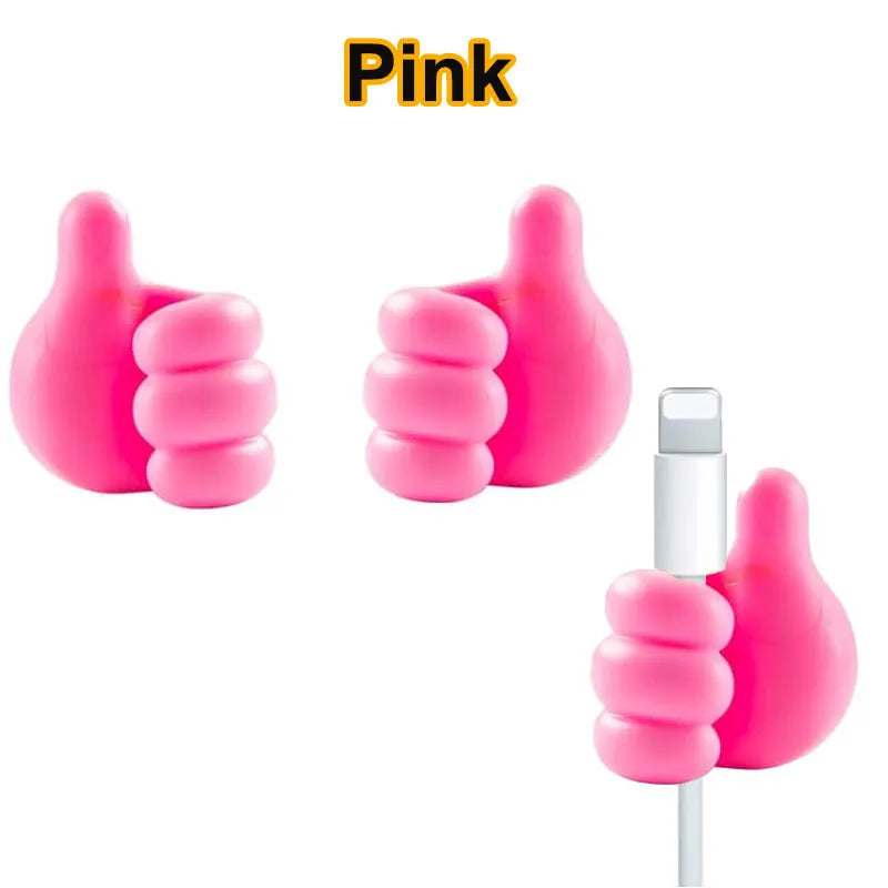 2/5/10Pcs Self Adhesive Thumb Hook Multifunction Adhesive Cable Clip Holder Creative Silicone Thumb Wall Hooks for Home Office