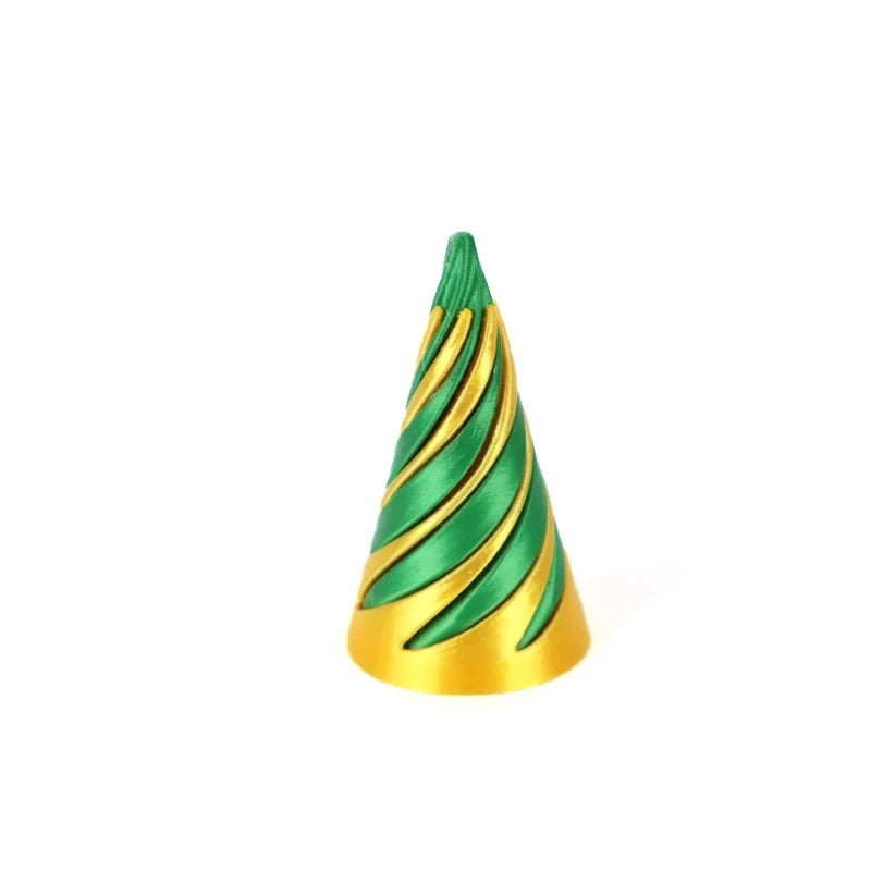 Kids 3D Printed Spiral Cone Fidgeting Toy Impossible Pyramid Passthrough Sculpture Antistress Anxiety Relieving Game Adults Toys