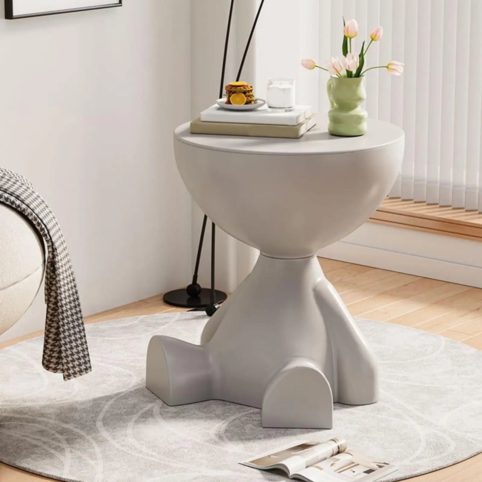 Creative Side End Table Flat Head Bedside Table Multifunction Sofa Side Edge Table for Household Office Minimalist Coffee Table