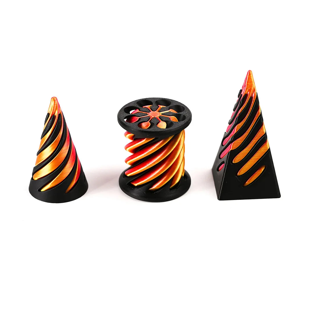 Kids 3D Printed Spiral Cone Fidgeting Toy Impossible Pyramid Passthrough Sculpture Antistress Anxiety Relieving Game Adults Toys