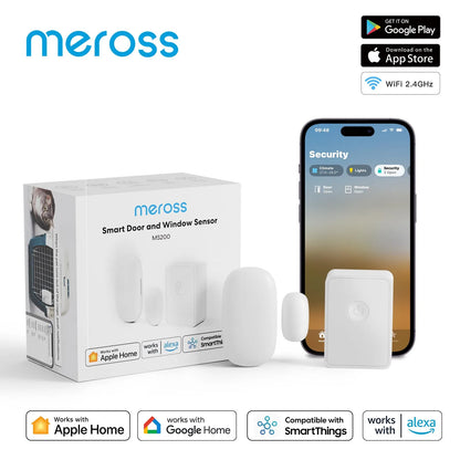 Homekit Wifi Smart Door Sensor Window Open Closed Detector Smart Home Security Protection Alarm Google Alexa Smartthings