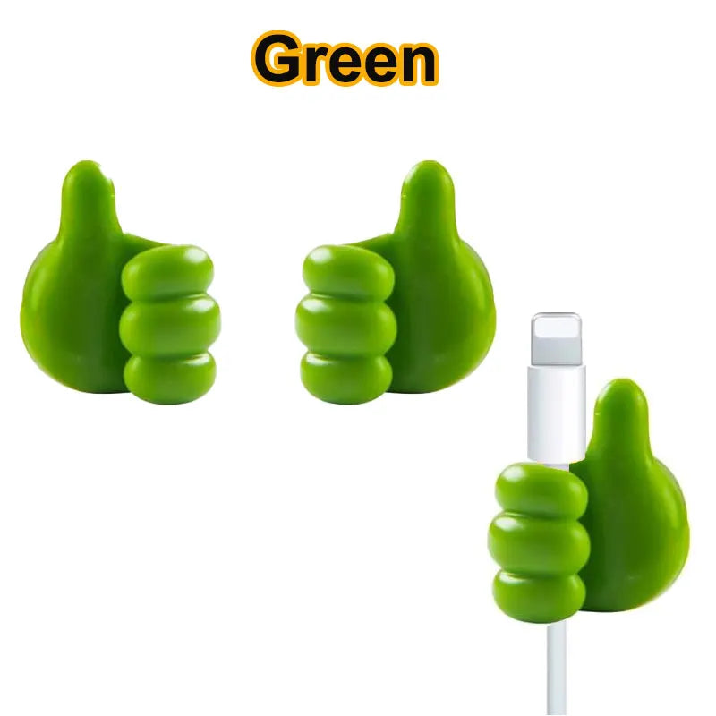 2/5/10Pcs Self Adhesive Thumb Hook Multifunction Adhesive Cable Clip Holder Creative Silicone Thumb Wall Hooks for Home Office