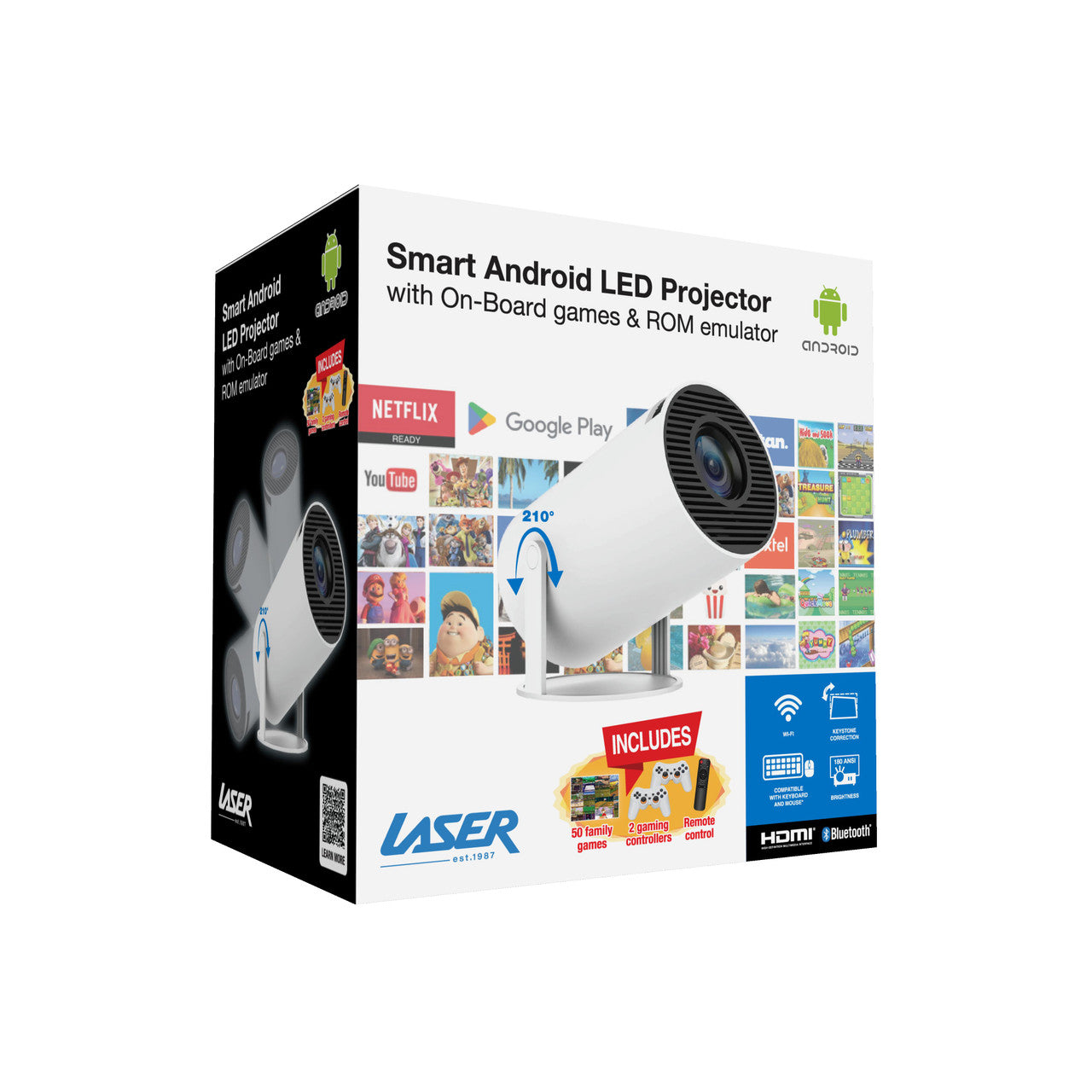 Laser Smart Projector with Games White