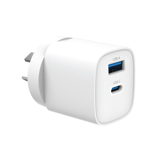 Laser Dual Port 45W USB Wall Charger White