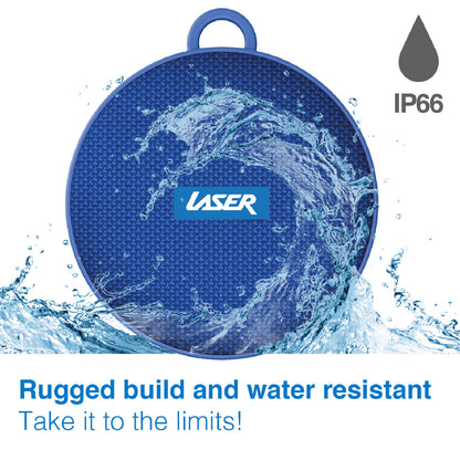 Laser Outdoor Bluetooth Speaker with Mount Blue