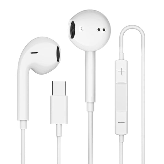 USB C Headphones Wired for iPhone 16/15 Series, for iPad Pro Air 5/4/Mini 6/iPad 10th, Type C Earbuds for MacBook Pro/air, Control Microphone, Volume, Music