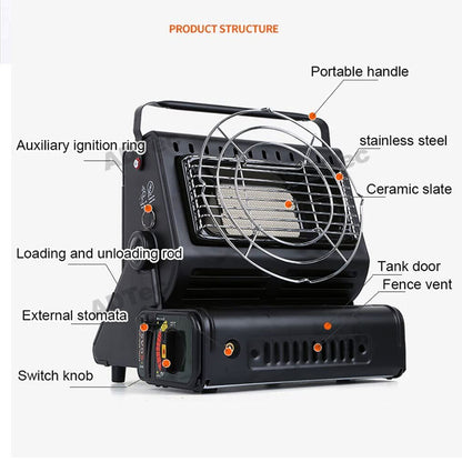 Portable Butane Gas Heater Cooker Camping Tent Outdoor Hiking Camper Survival AU