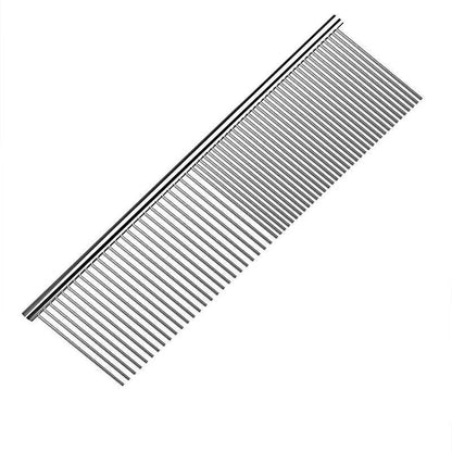 Stainless Steel Teeth Metal Comb Brush Pet Cat Dog Hair Grooming Trimmer Round - S:16*3CM